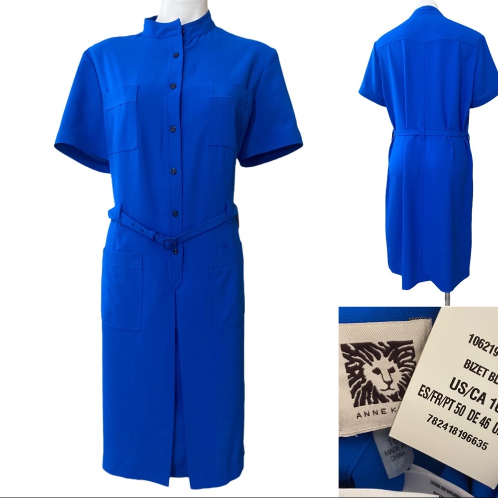 Anne Klein 16 short sleeve button shirt dress